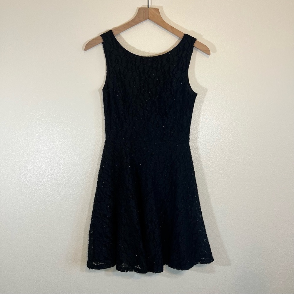 Nordstrom Black Sparkle MIDI Dress Small